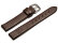Watch strap - genuine leather - for fixed pins - brown 17mm Steel