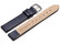 Watch strap - genuine leather - for fixed pins - blue 16mm Steel