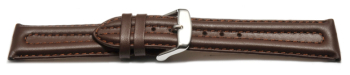 Watch strap - Genuine leather - smooth - dark brown