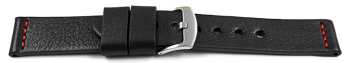 Watch strap - Genuine saddle leather - Ranger - black -...