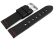 Watch strap - Genuine saddle leather - Ranger - black - red stitching