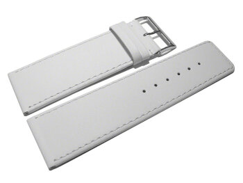 Watch strap - genuine leather - white - 40mm