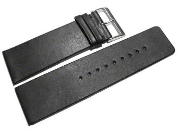 Watch strap - genuine leather - without stitching - black - 30, 32, 34, 36, 38, 40 mm