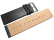 Watch strap - genuine leather - without stitching - black - 30, 32, 34, 36, 38, 40 mm