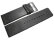 Watch strap - genuine leather - black -  without stitching - 40mm