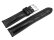 Watch band - strong padded - croco print - black TiT 20mm Steel