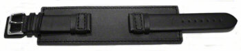 Watch band - Genuine leather - with full Pad - black 20mm...
