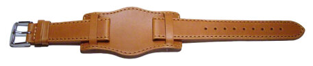 Watch band - Genuine leather - BW - with Pad - brown 18mm Steel