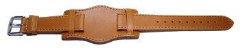 Watch band - Genuine leather - BW - with Pad - brown 18mm...