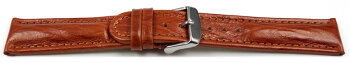 Watch band - Genuine leather - Bark - brown 22mm Steel