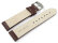 Watch strap - Genuine leather - Croco print - brown - XL 22mm Steel