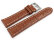 Watch strap - Genuine leather - Croco print - brown - XL 18mm Gold
