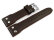 Watch strap - Genuine leather - Vintage look - dark brown 20mm Steel