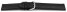 Watch strap - Genuine Italy leather - Soft padded - black 18mm Steel
