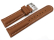 Watch strap - Genuine leather - smooth - light brown 18mm Steel