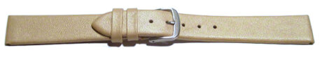 Watch strap - genuine leather - Business - gold 18mm Steel