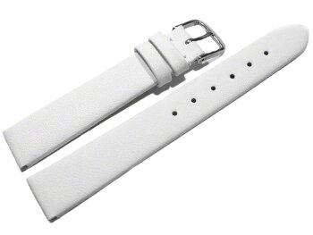 Watch strap - genuine leather - Business - white 12mm Gold