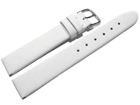 Watch strap - genuine leather - Business - white 18mm Steel