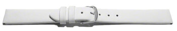 Watch strap - genuine leather - Business - white 18mm Steel