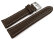 Watch strap - Genuine leather - Smooth - XXL - brown 22mm Steel