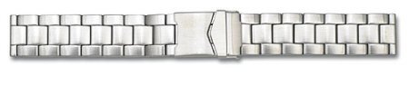 Solid Stainless Steel watch band Deployment clasp brushed 20mm 22mm 24mm