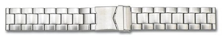 Solid Stainless Steel watch band Deployment clasp brushed 20mm 22mm 24mm