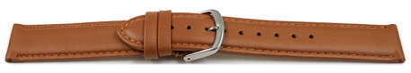 Watch band - genuine leather - smooth - Caramel 14mm Steel