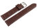 Watch band - genuine leather - croco - for fixed pins - brown 18mm Steel