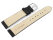 Watch strap - Genuine deer leather - grained - black 18mm Steel