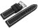 Watch strap - folded four times - extremely stable - black 22mm
