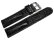 Watch strap - genuine leather - Tegu print - black 20mm Steel
