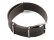 Watch strap - Nato - genuine leather - dark brown 22mm