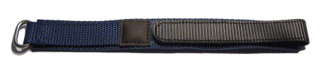 20 mm Blue Watch strap with hook and loop fastener - Waterproof