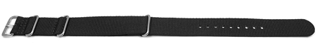 Watch strap - Nato - Nylon - Waterproof - black 24mm