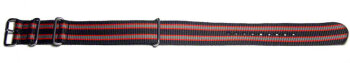 Watch strap - Nato - Nylon - Waterproof - black / red / grey 20mm