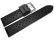 Watch strap - Silicone - Carbon Style - black 20mm Steel