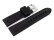 Watch strap - Silicone - Waterproof - black with red stitch 22mm