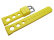 Watch strap - extra strong - Silicone - three holes - yellow 22mm