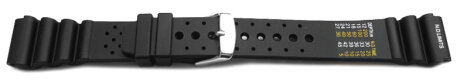 Watch strap - Silicone - Sport - Waterproof - black 24mm Steel