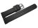 Watch strap - extra strong - Silicone - black 20mm
