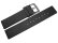 Watch strap - Silicone - smooth - black - 12,14,16,18,20,22,24 mm 18mm Steel
