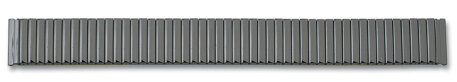 Stainless steel one-piece bracelet - black - 18, 20 mm