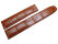 Calfskin watch band - for deployment buckles - light brown 18mm