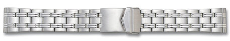 Stainless Steel watch band - 3 links - Solid look II - 18,20 mm