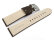 Watch strap - Genuine saddle leather - dark brown white stitching 18mm