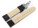 Deployment II - Watch strap - for fixed pins - smooth - black 22mm Gold