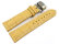 Butterfly - Watch strap - Genuine leather - croco print - yellow 24mm Steel