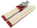 Butterfly - Watch strap - Genuine leather - croco print - red 24mm Steel