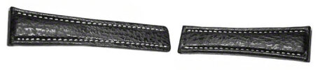 Genuine shark leather - black - 20/18mm, 22/18mm, 22/20mm, 24/20mm