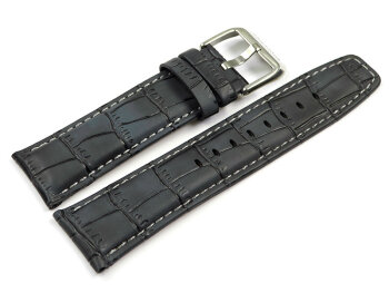 Genuine Festina Greyish Black Leather Watch strap for F16573